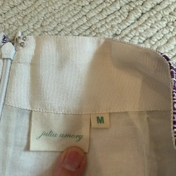 Julia Amory Purple Patterned Women's Gidget Skirt Size medium - Picture 3 of 4